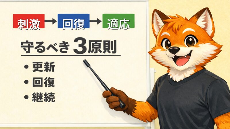 キツネが講義をしているイラスト